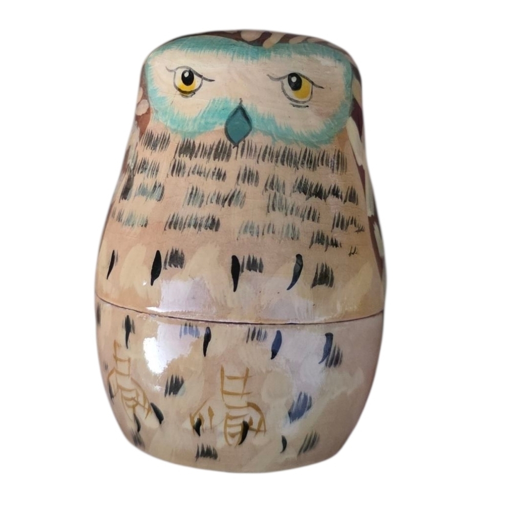 Vintage Russian Nesting Dolls 4 Piece Matryoshka Wooden Collectable Hand Painted - Picture 2 of 6